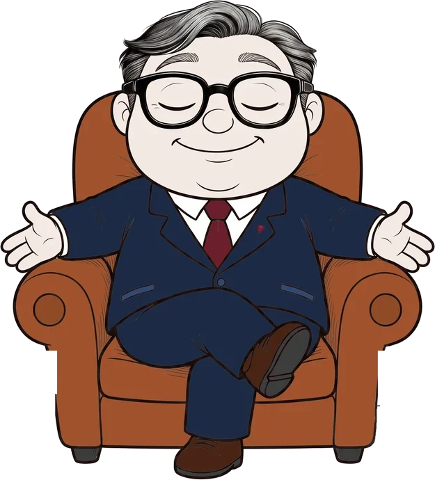OKIO détendu dans un fauteuil